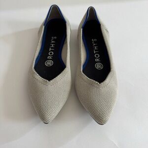 Rothy's The Point Birdseye Flax Pointed Toe 6 Washable Shoes Comfort Work Travel